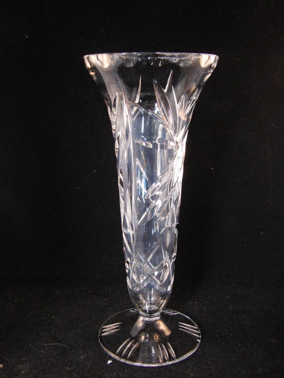 Genuine lead crystal small vase