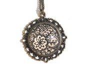 Alia Necklace - Hand drawn - Henna - Mehndi - Happiness - Flower - Leaves - Devotion