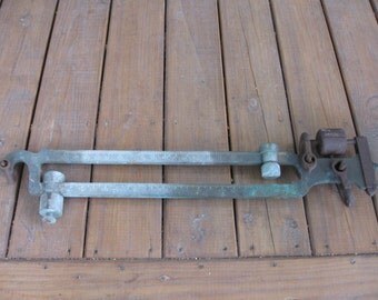 ANTIQUE SCALE-TOP Piece 27" Long Cross Sections With Numbers And Weights Appear To Be Brass
