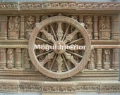 Vintage Antique Konark-wheel Wall Panel Hand Carved Stone Statue Konark Wheels of Sun Temple