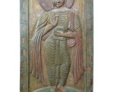 Beautiful Vintage Buddha Wall Panel Vintage Boho Inspired Wooden wall panels