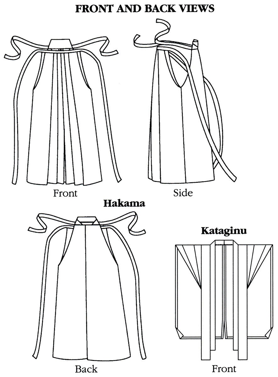 Folkwear Japanese Hakama & Kataginu Samurai Costume Sewing Pattern # 151
