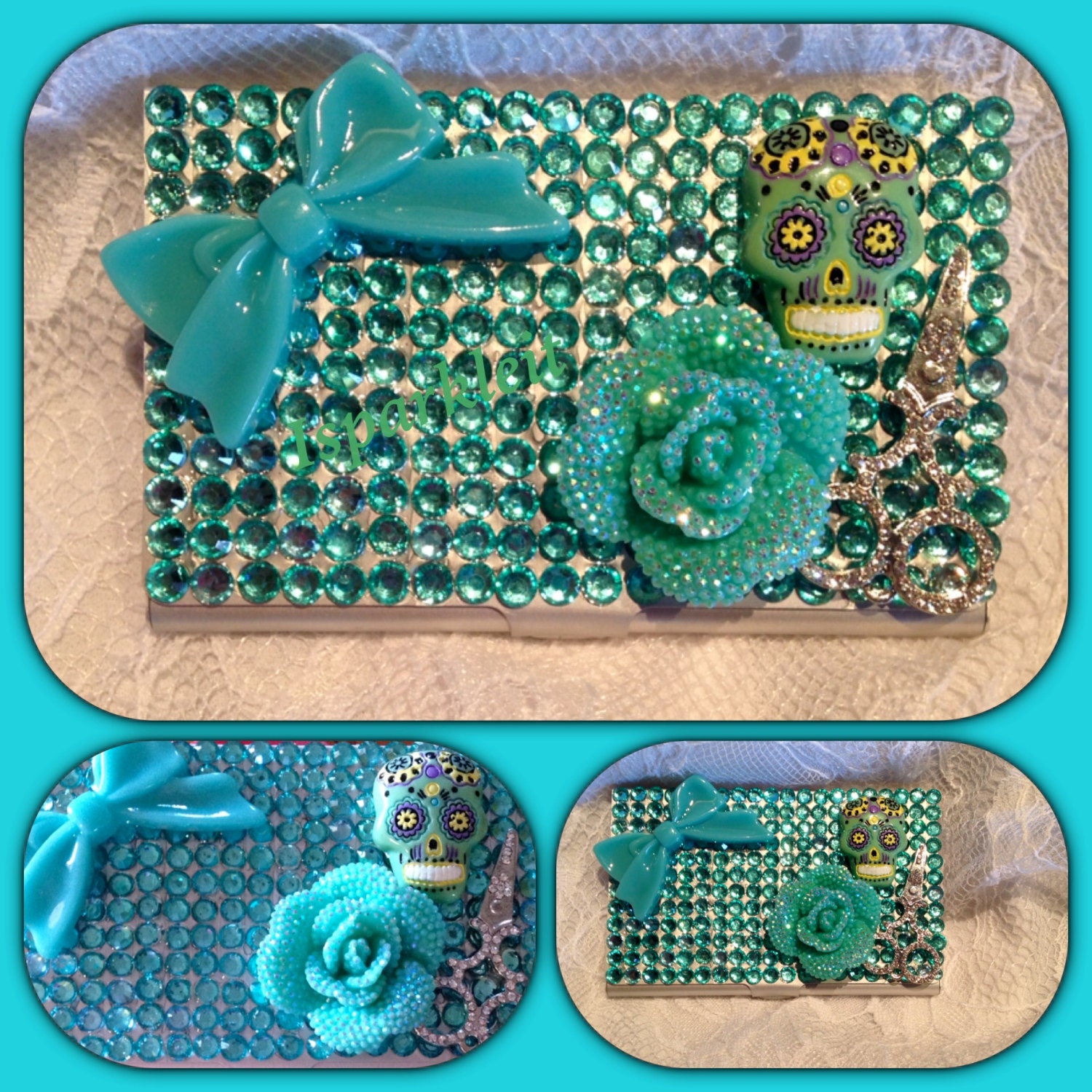 Custom Bling Rhinestone Sparkle Business Card by Isparkleit