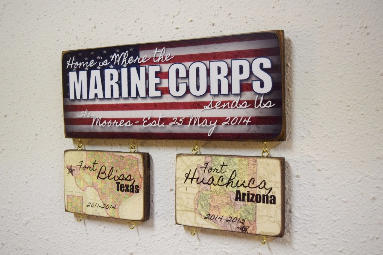 Marines Sign Marine Corps Sign Marine Wedding Home is where