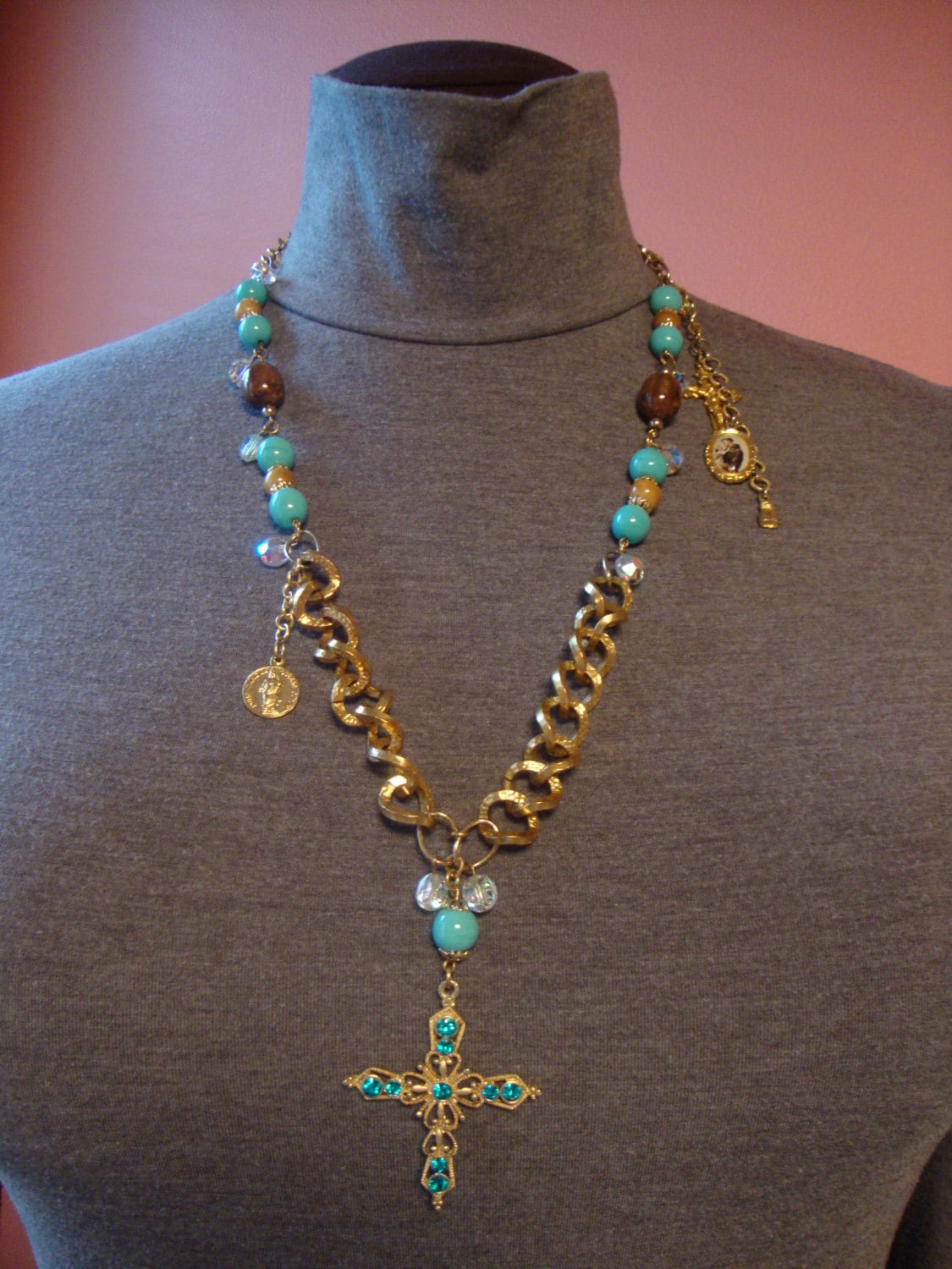 Turquoise Cross by VeniceGalDesigns on Etsy