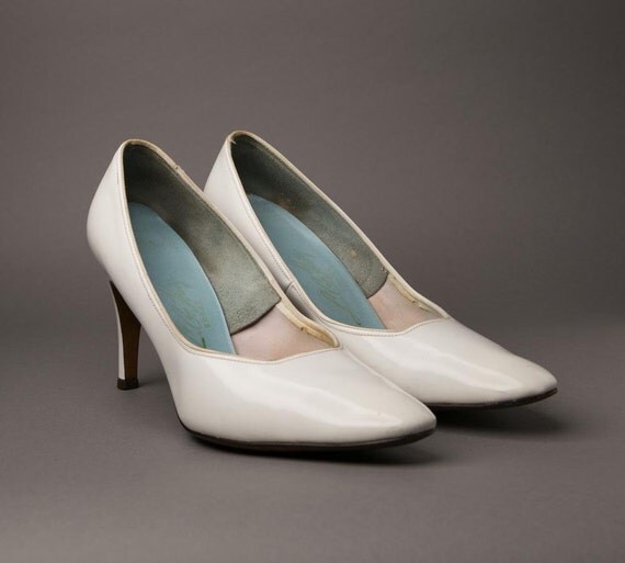 white leather pumps high heel
