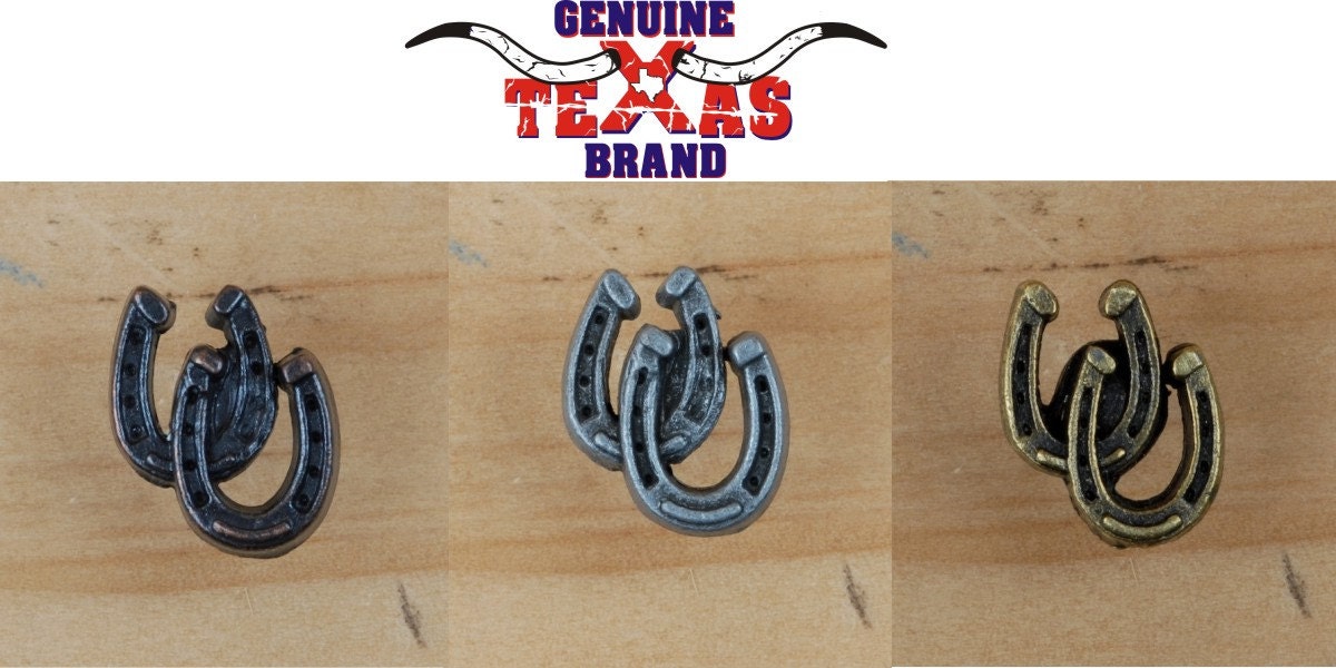 25 Double Horseshoes Upholstery Framing Candle Tacks