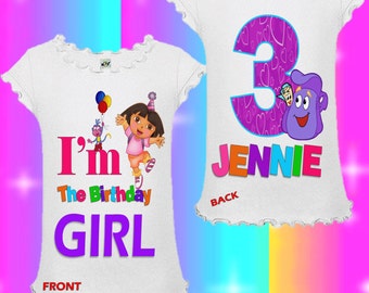 Dora Birthday Shirt - Dora the Explorer Birthday Shirt