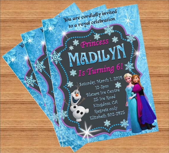 Custom Frozen Invitations 1