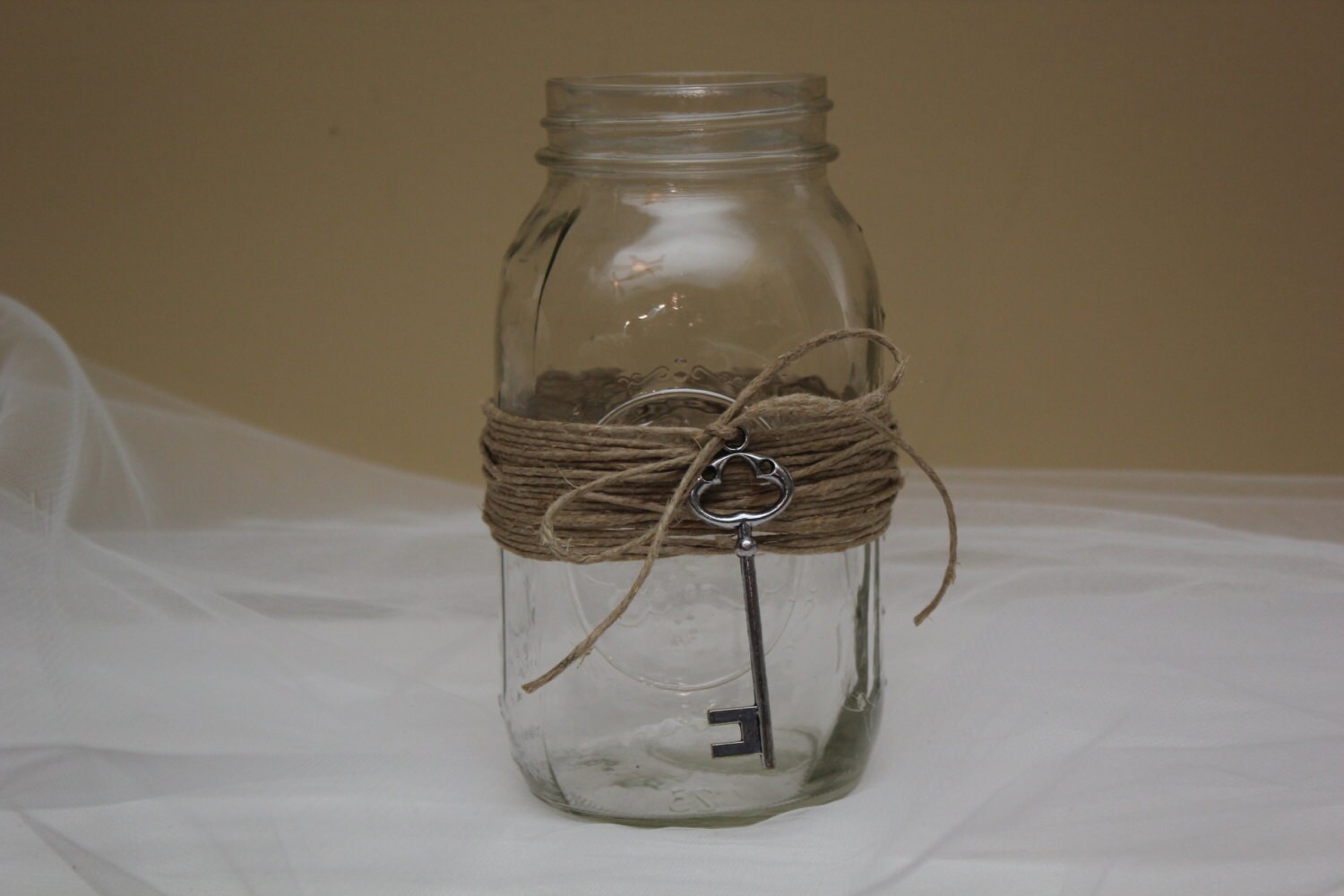 Twine Wrapped Jar with Choice of Key