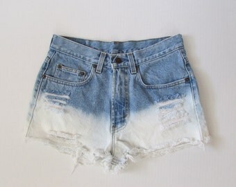 Items similar to MOT 20's, ombre high waisted shorts on Etsy