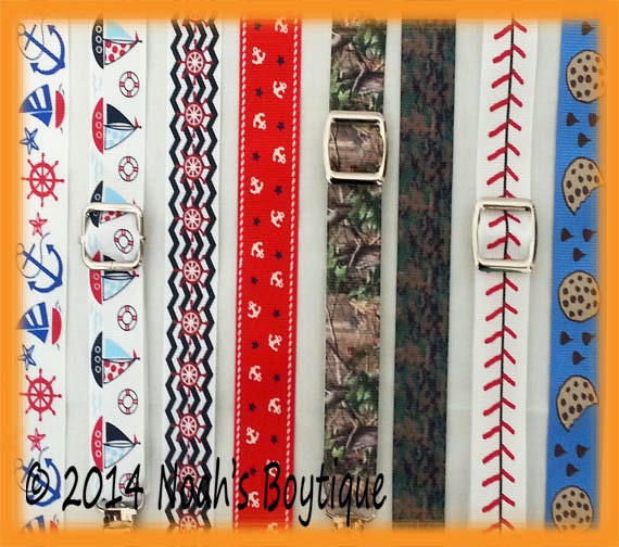 Nautical Suspenders - Baby Suspenders - Sailboat Suspenders - Hunting Suspenders - Infant - Newborn - Camo Baby Suspenders - Baseball by NoahsBoytiques