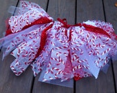 Christmas Tutu, Candy Cane skirt, shabby chic fabric and tulle tutu skirt, red and white tutu Choose your size Il_170x135