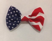 Stars and Chevron American Flag Bow Tie - Red, White, and Blue Bow tie - clip on - toddler, child, adult - Novelty Tie Il_170x135