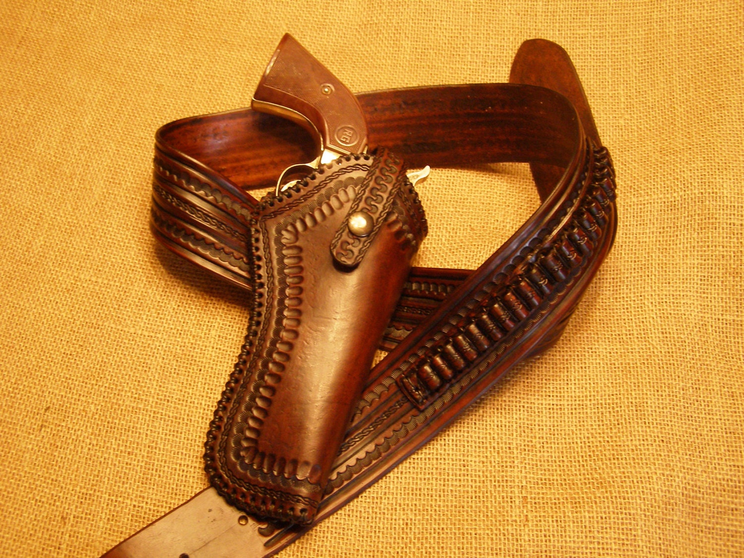 Leather Cartridge Belt/Holster Combo