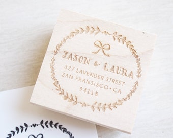Custom Stamp Address - personalized wedding gift calligraphy return address stamp