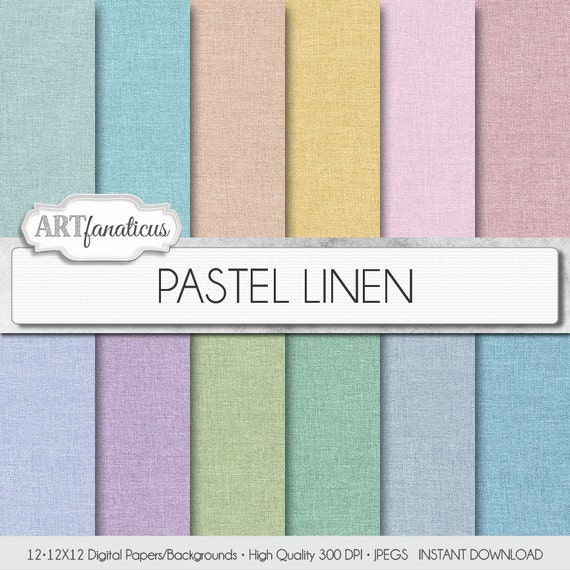 Pastel Linen digital papers PASTEL LINEN linen by Artfanaticus