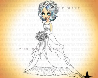 Digital stamp- Flowery Bride Mon Amour -MAC0034