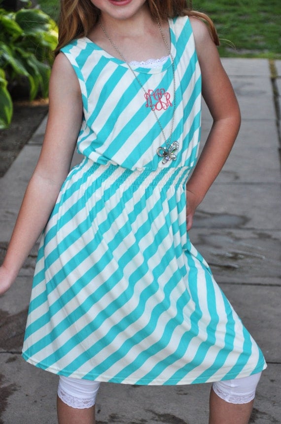 Summer Striped Dress for Girls and Teens with FREE Monogramming!