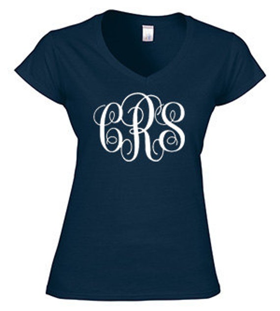 black shirt with monogram