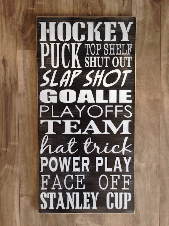 Items similar to Hockey sign - Great gift for a hockey player or sports