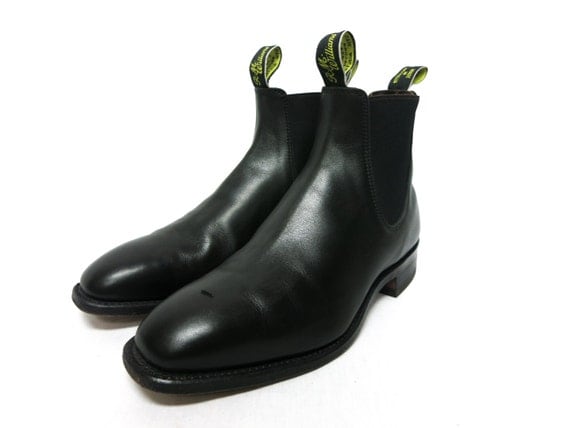 RM Williams Australia Black Ankle Boots Shoes by schippervintage