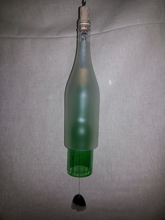 Items Similar To Glass Wine Bottle Wind Chimes Made Of A