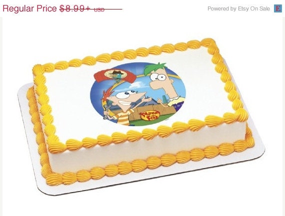 SUMMER SALE PHINEAS & Ferb-Agent P Arrives Edible Image Cake Topper Il_570xn