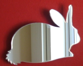 Bunny Rabbit Mirror - 5 Sizes Available. Also available in packs of 10 Baby Rabbits for crafting and decorative use