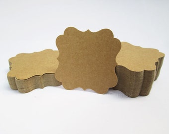 Two Tone Brown Kraft Tag, Gift Tag, Kraft Earring Card Set of 100