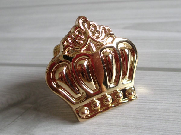 Gold Krone Knauf Möbel Griffe Griff Knäufe Schrankknopf