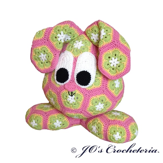 Easter Bunny of African Flowers - Crochet Pattern
