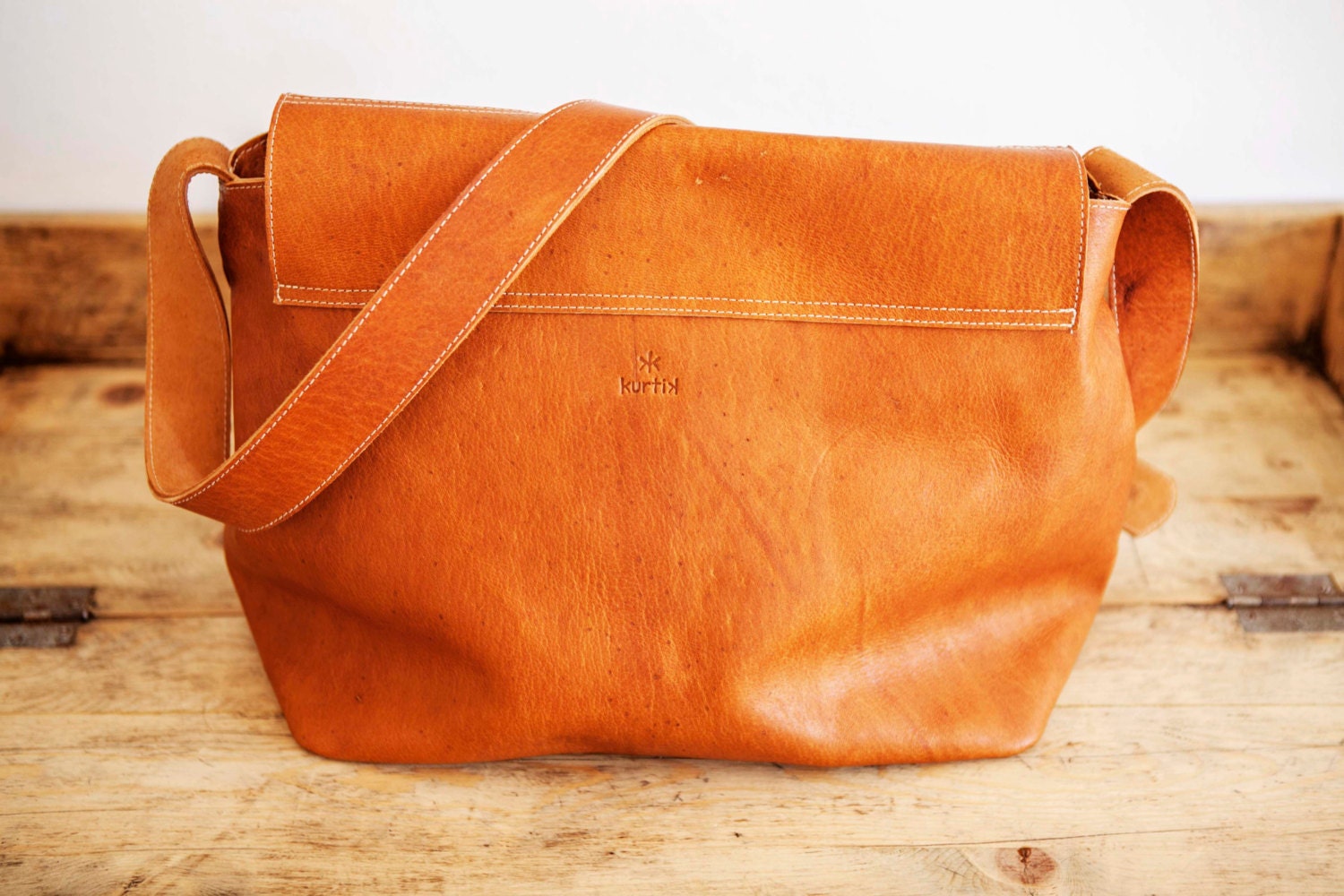 Big Leather Bag // Satchel Leather handbag // Brown coach