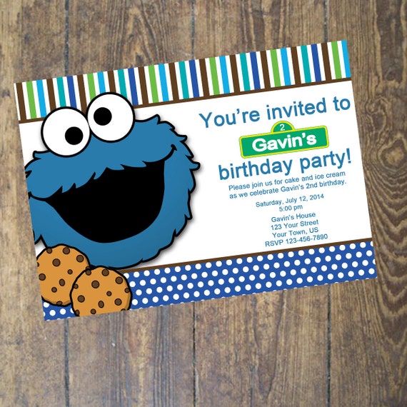 Cookie Birthday Party Invitations 7