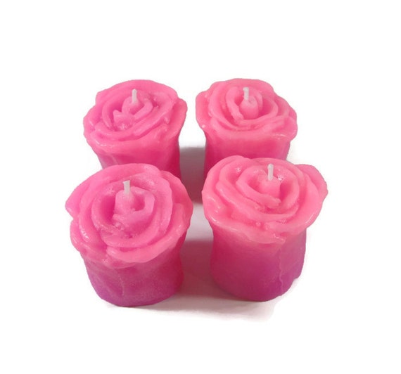 rose votive candle rose shaped candle votive by FlickeringWicks