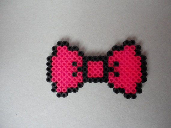 Items similar to Perler Bead Bow - simple hair bow / bow tie on Etsy