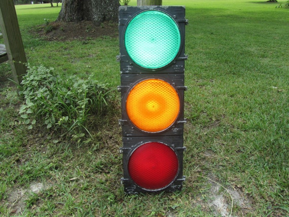 Vintage Traffic Signal, Real Red Light, Industrial Decor, Collectible ...
