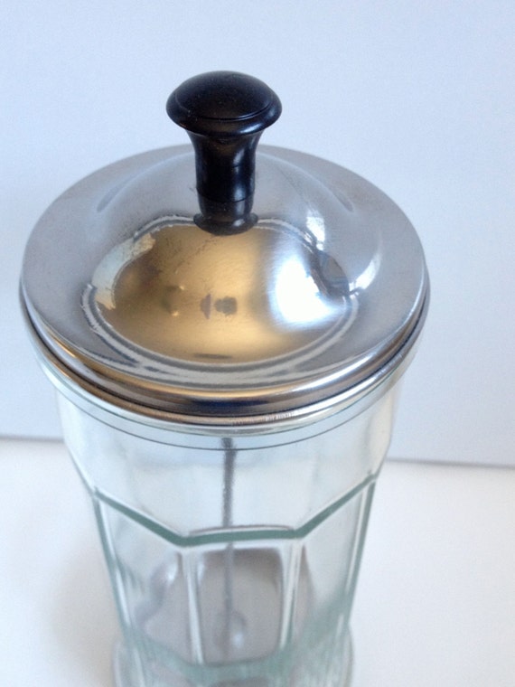 Vintage Straw Dispenser Glass