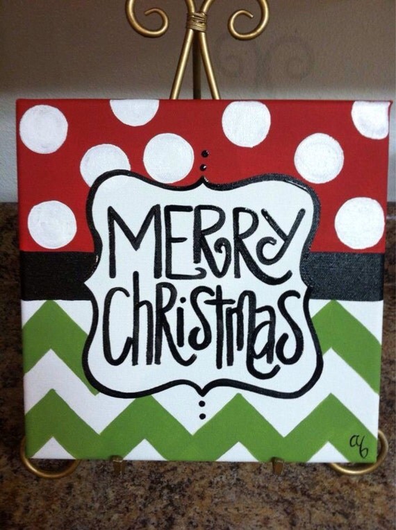 Items similar to 12x12 Christmas Canvases on Etsy