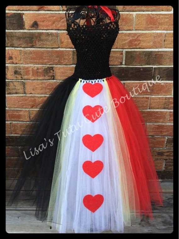 Full length Heart Queen tutu dress. Queen of hearts. by LisasTutus