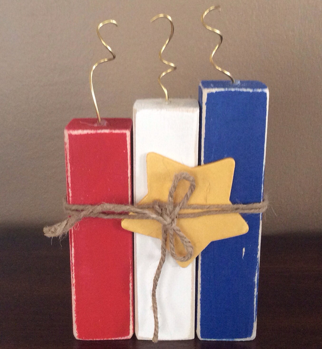 2x2 Wooden Firecracker Patriotic Decor Wood Firecracker