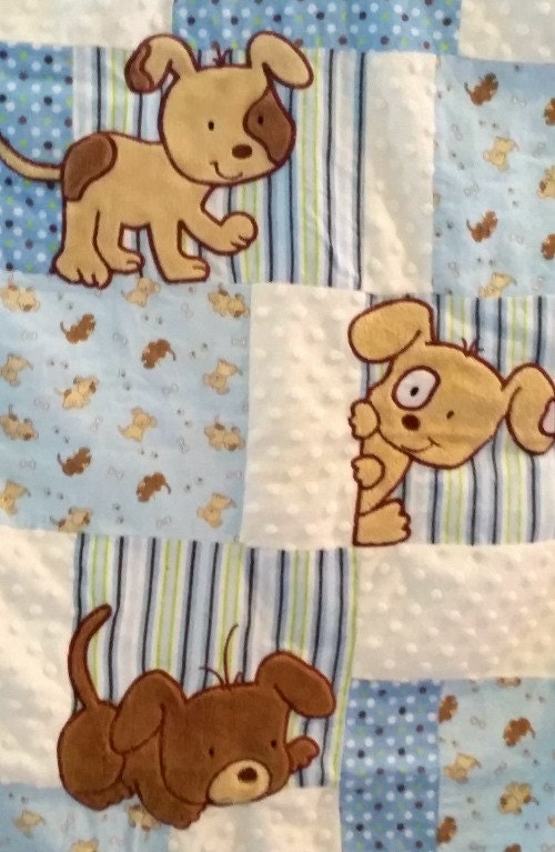 Puppy Baby Blanket 34x42 Baby Blanket Puppy Baby Quilt