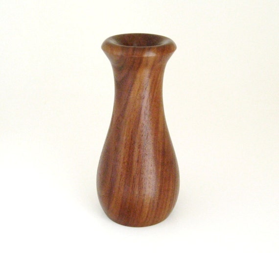 Wooden Vase Handcrafted in Walnut