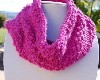 Hand knit Chunky Cowl