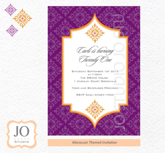 Moroccan Inspired Invitations 2