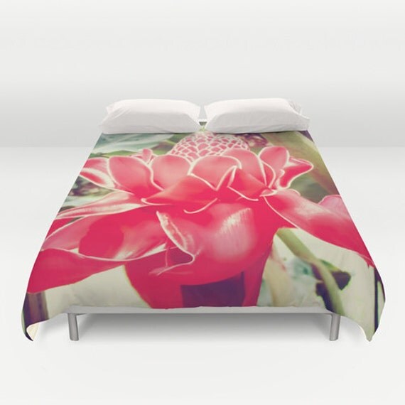 Duvet Cover Hawaiian Bedding Ginger Blossom Hawaii by PausePicture