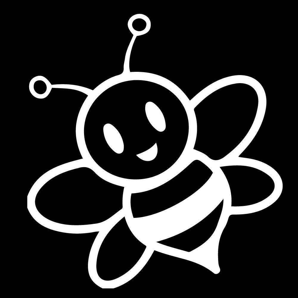 cute bumble bee 5 vinyl decal window sticker for car