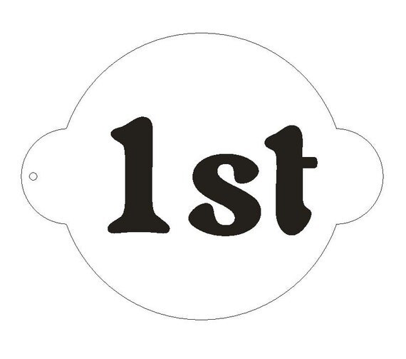 1st First Birthday Anniversary Stencil for by Winterparkproducts