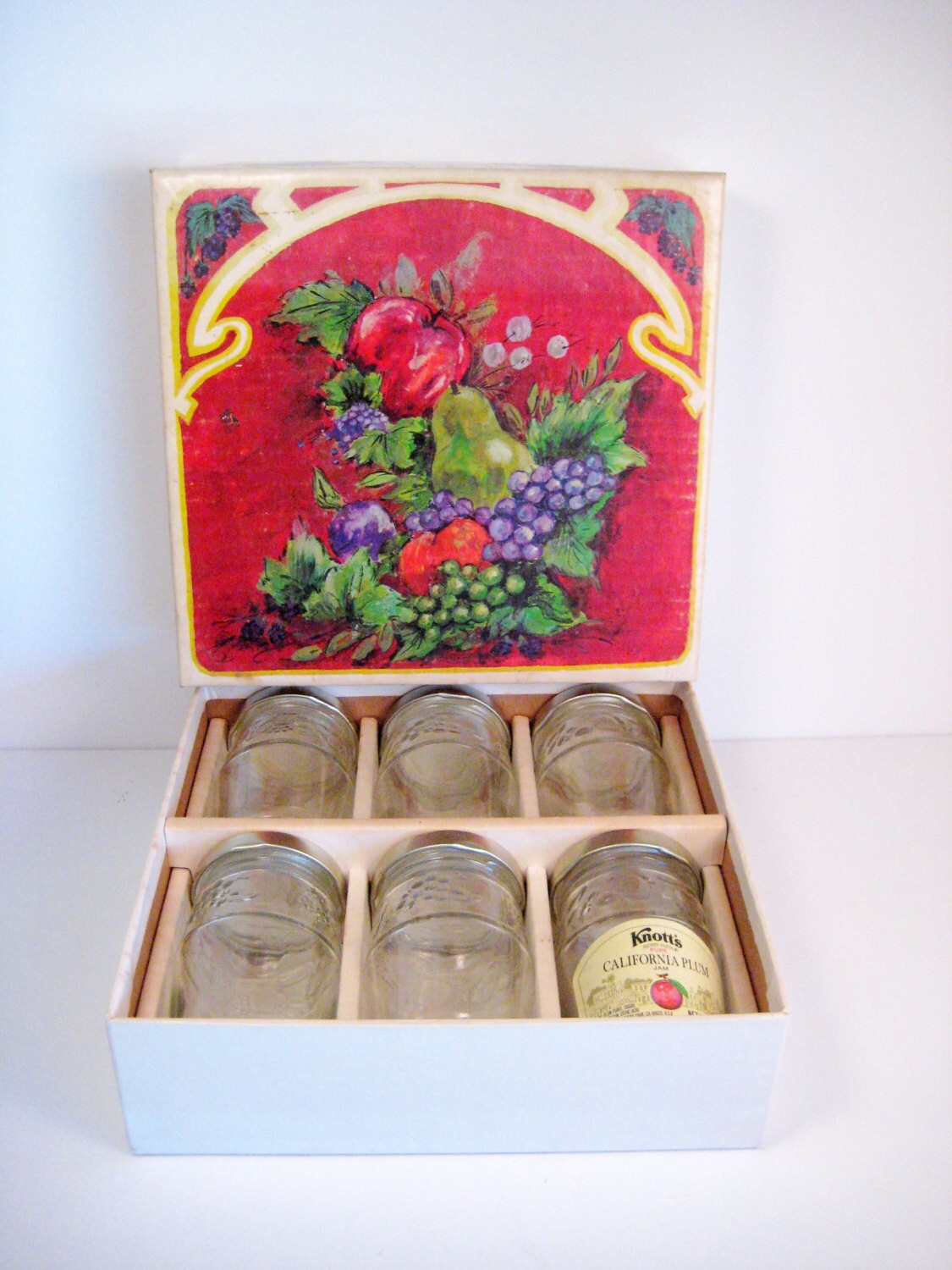 Vintage Jam Jars Knotts Berry Farm Jelly Jars Original Box