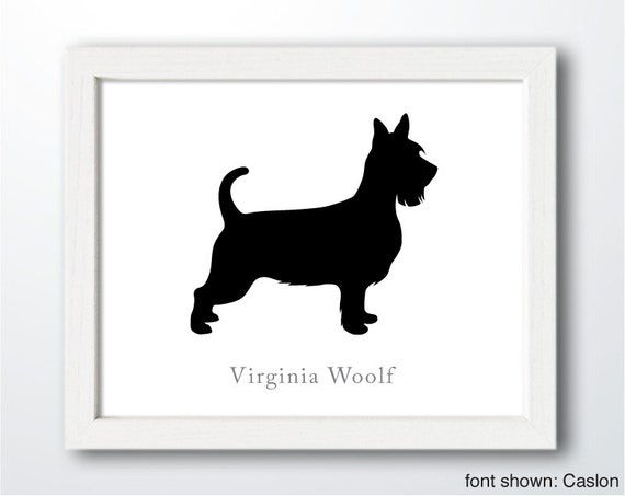 Items similar to Personalized Hand-cut Silky Terrier Silhouette with ...